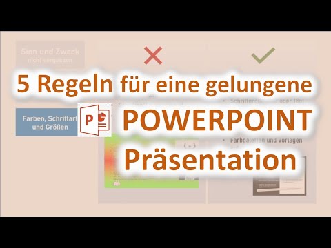 Video: Regeln Zum Erstellen Von Präsentationen