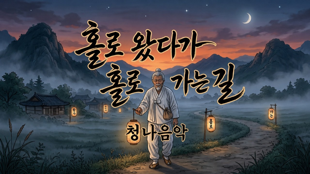 [청나음악] 홀로 왔다가 홀로 가는 길 - 인생 허무함과 쓸쓸함의 끝 (가사 포함)