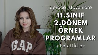11.Sinif 2. Dönem Örnek Çalişma Programi| Tyt - Ayt Dengesi Nasıl Olmalı?