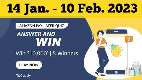 Amazon Pay Later Quiz Answers Today I Amazon Quiz Today
