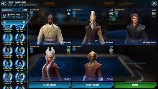 SWGOH - RotE TB - Phase 1 - Coruscant Jedi CM - Kelleran Beq Full Auto