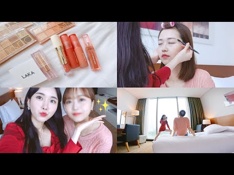 (<strong>sub</strong>) 웜톤 친구 화장해줬더니?🍊 호캉스 vlog | Minjeong <strong>Park</strong>