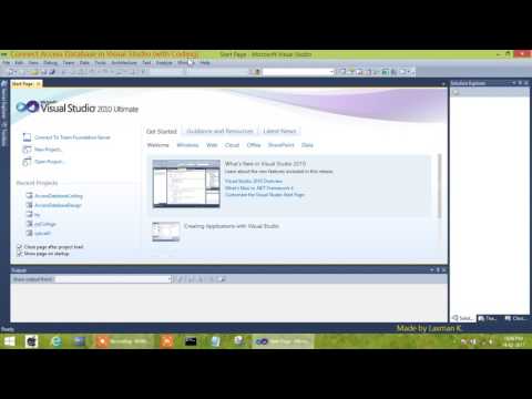 Connect Access database in Visual studio ( In coding way) Part - 1