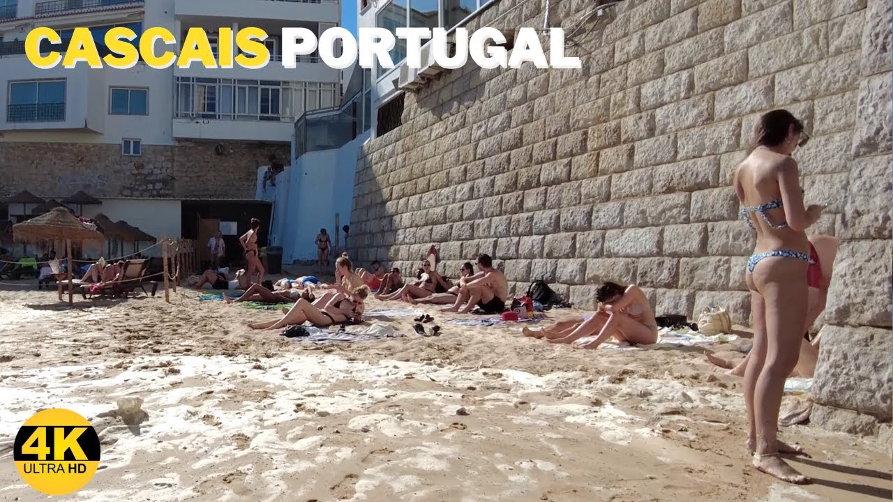 Cascais Portugal Walk 4K Beach Promenade Walking Tour ☀️ 🇵🇹 (Sunny Day)