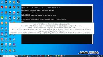 ORA-04043: object string does not exist - Oracle Database 12c Error Messages