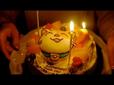 [2周年記念ASMR] ケーキを食べながら動画を振り返る 2nd anniversary! [小声・囁き雑談]