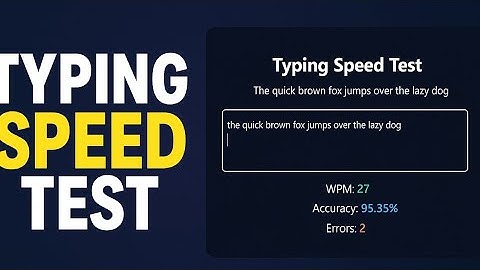 ⏳ 🧑🏻‍💻Can You Type Fast? Let’s Build a Typing Speed Test App in React!🔥