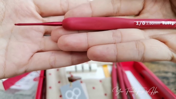 Tulip® Etimo Red Aluminum Crochet Hook with Cushion Grip