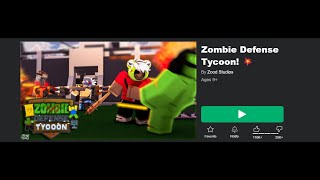 Zombie defense tycoon!!