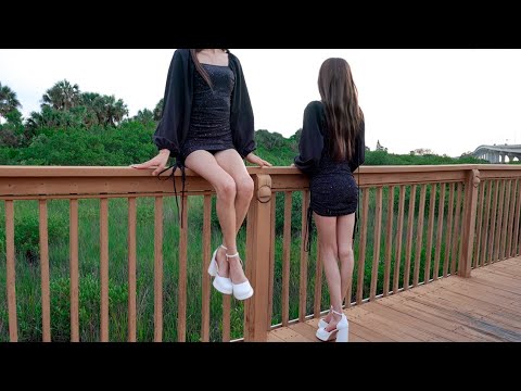 CROSSDRESSING IN FLORIDA: Black Minidress + White Heels