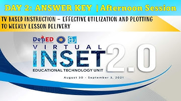 ANSWER KEY | DAY 2 AFTERNOON SESSION | VINSET 2021