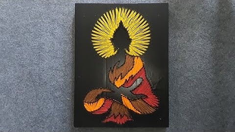 LÀM TRANH CHỈ ĐINH "HÀO QUANG ĐỨC PHẬT " | THE BUDDHA STRING ART