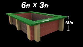 DIY Raised Redwood Flower Bed Design with supported Bench Seat