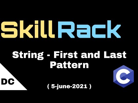 String - First and Last Pattern | skillrack daily challenge