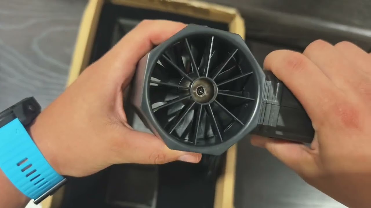Violent turbofan TF64 from aliexpress (well packed) next to danger 