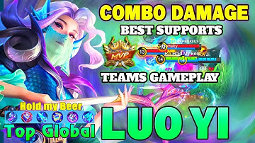 Luo Yi Best Support team Gameplay Solo Rank | Build top 1 global - MLBB 1