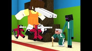 When Enderman Plays Squid Game Red Light Green Light |  Minecraft Animation #shorts