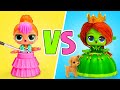 Princesa Fiona 💚✨ ¡Transformación mágica con castillo de cartón y mini muebles DIY! 🏰
