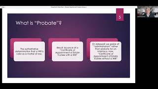 Estate Litigation and Probate History Module 1, Session 2