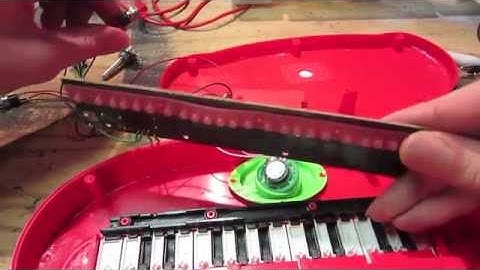 Circuit bending a toy mini piano