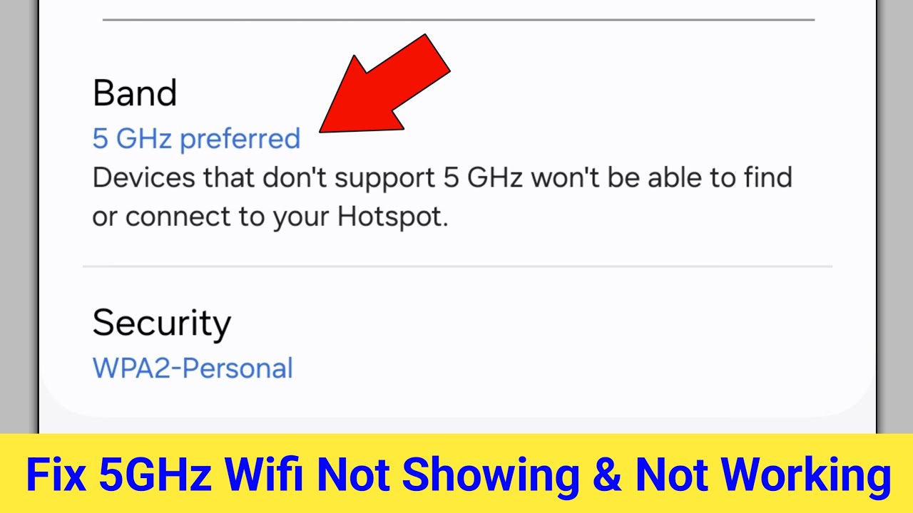 How to Fix 5GHz Wifi Not Showing & Not Working Problem in Any Android ...