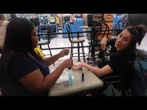 Kind Walmart Employee Paints Nails For Woman With Cerebral Palsy