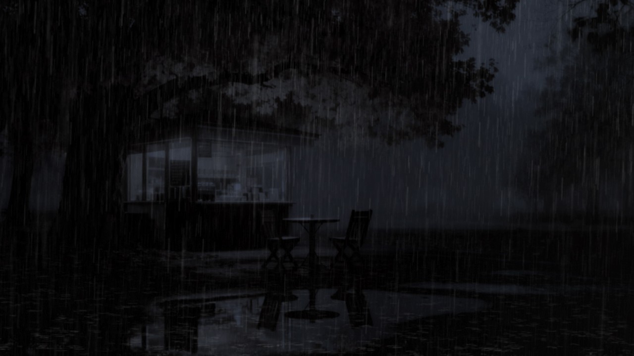 Deep Sleep Rain Sounds 🌧️ Heavy Rain & Gentle Distant Thunder in a Peaceful Midnight Forest