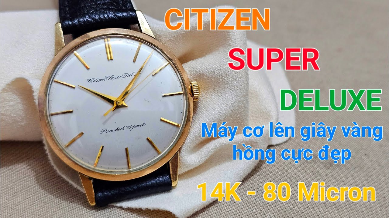 CITIZEN SUPER DELUXE HAND-WOUND ROSE GOLD MOVEMENT: Full 14K Gold
