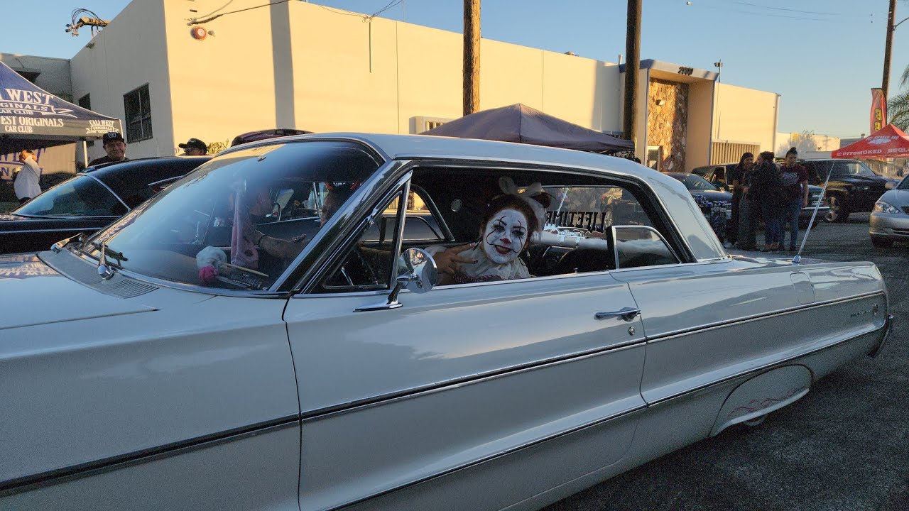 lowriders giving back to the kids at a trunk or treat cruise part 1 ...