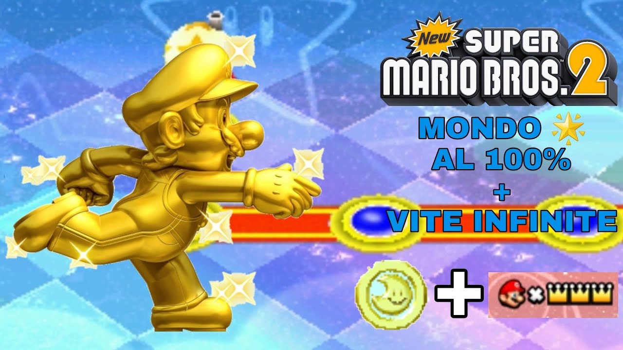 MONDO STELLA AL 100% (Tutte le monete luna) + VITE INFINITE! - New Super Mario Bros 2 ITA #9 (FINE)