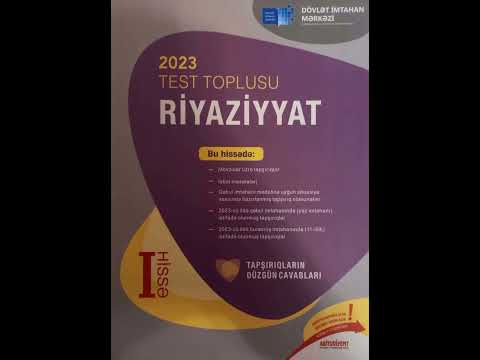 Yeni nəşr test toplusu Riyaziyyat cavabları 2023