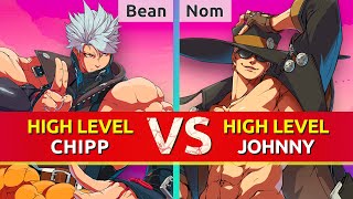 GGST ▰ Bean (Chipp) vs Nom (Johnny). High Level Gameplay