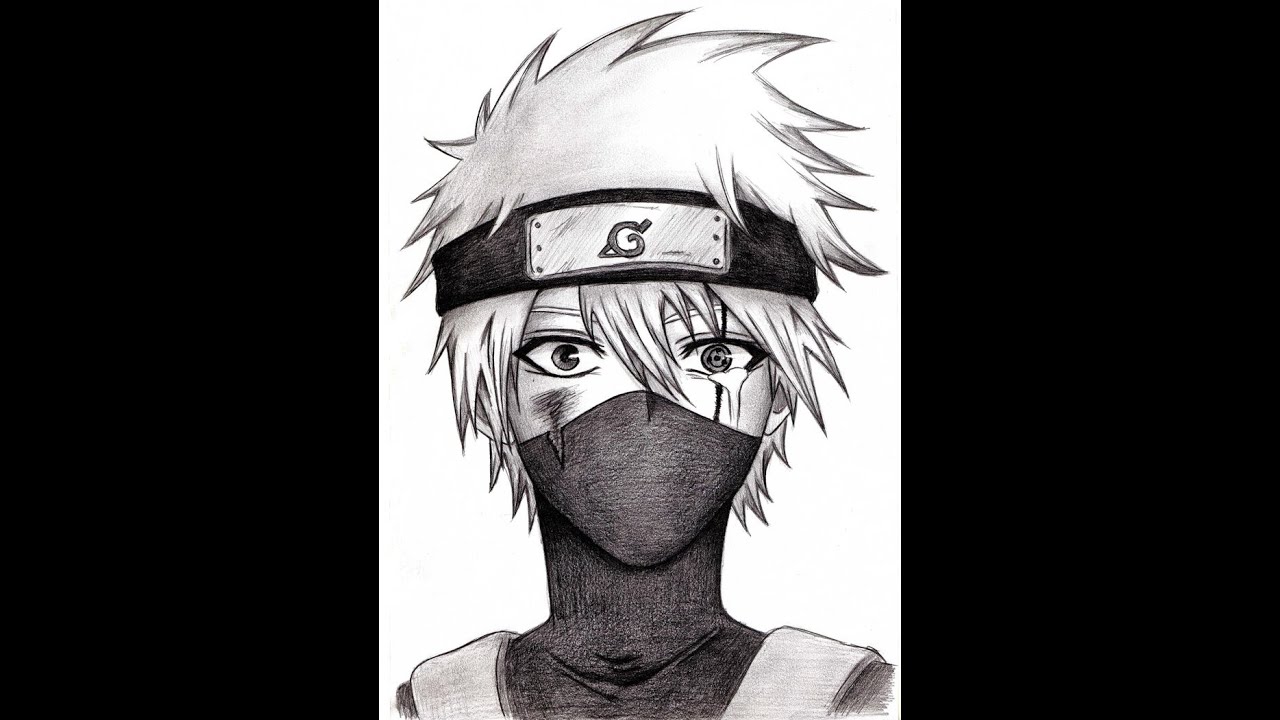 Simple Kakashi Hatake Sketch Drawing for Adult