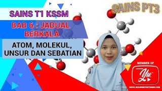 SAINS TING. 1 : BAB 6 JADUAL BERKALA : PENGELASAN UNSUR |ATOM, MOLEKUL, UNSUR DAN SEBATIAN