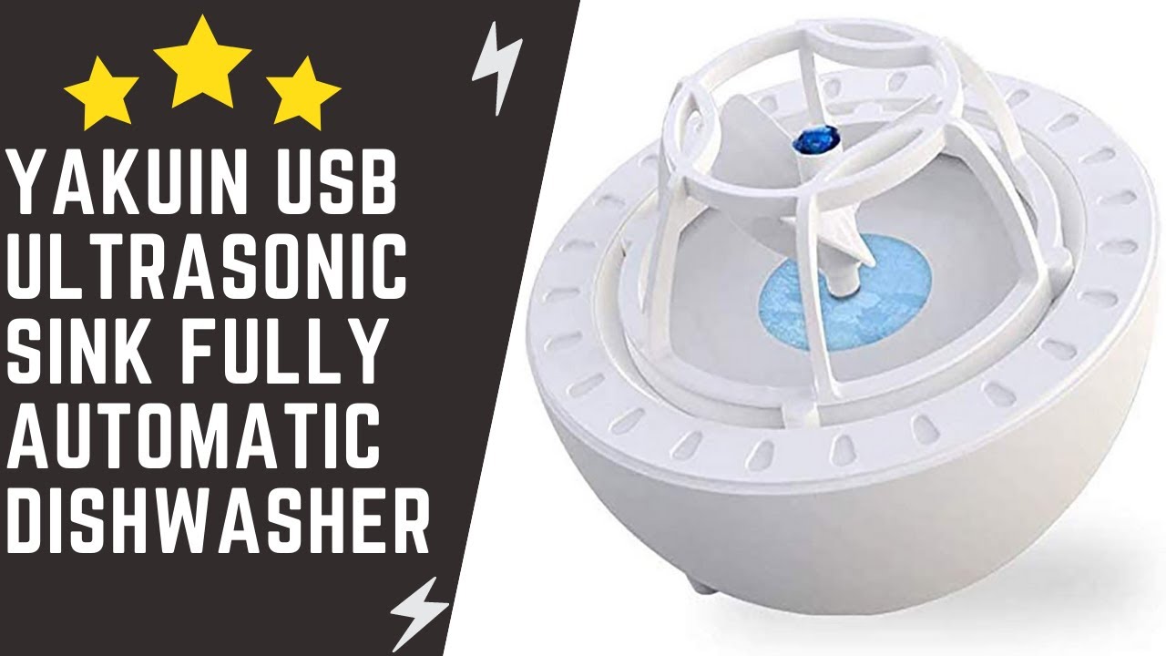 Yakuin Usb Ultrasonic Sink Fully Automatic Dishwasher Mini Portable Ultrasonic Dishwasher