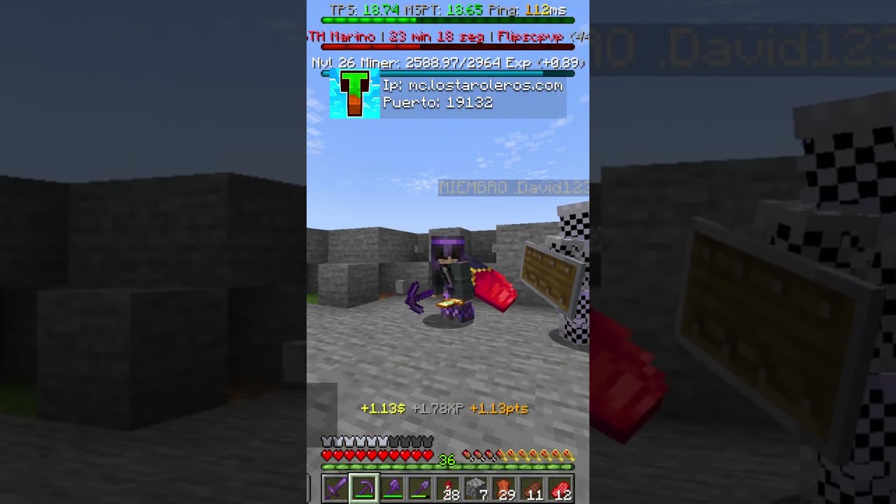 juega conmigo en mi server survival, es no premium