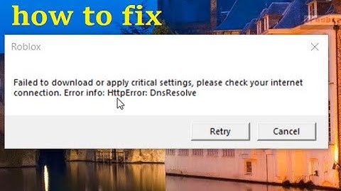Roblox http error dns resolve solution #httperror : #dnsresolve
