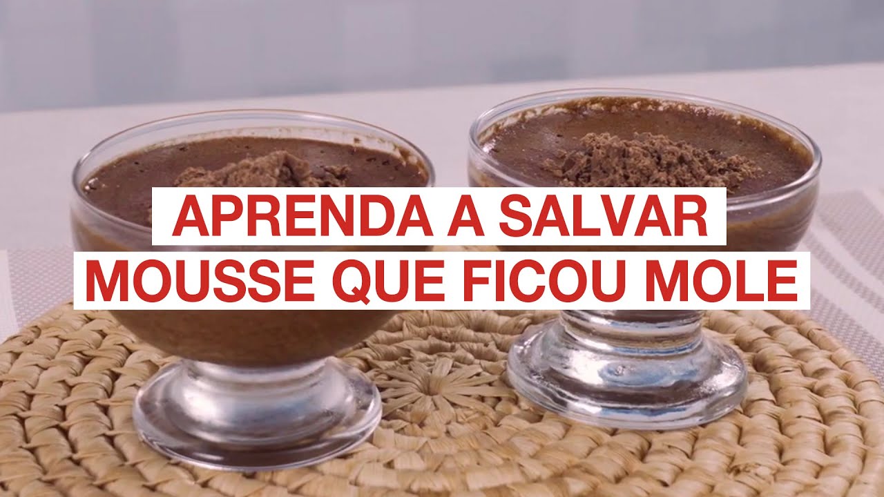 Aprenda a salvar mousse que ficou mole