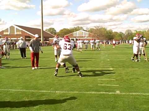 Alabama Spring Practice - Offensive Line Drills