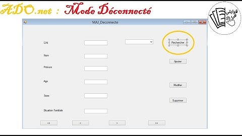 ADO.Net / Mode déconnecté :  Le bouton rechercher
