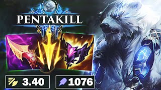 Volibear but I went Full AP and get a Double Pentakill with my Lightning Claws (3.4 Attack Speed)