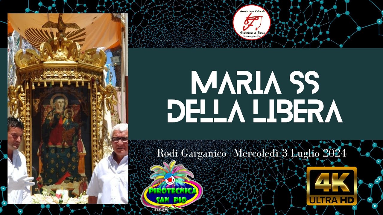 4K Rodi Garganico Maria SS della Libera 2024 Pirotecnica San Pio - YouTube