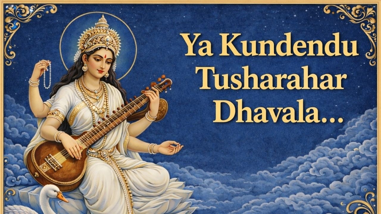 1 HOUR POWERFUL MATA SARASWATI MANTRA FOR STUDY & FOCUS | या कुन्देन्दु तुषारहार धवला