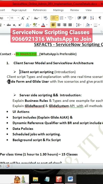 Online ServiceNow Scripting Training #servicenow #Scripting #skfacts ...