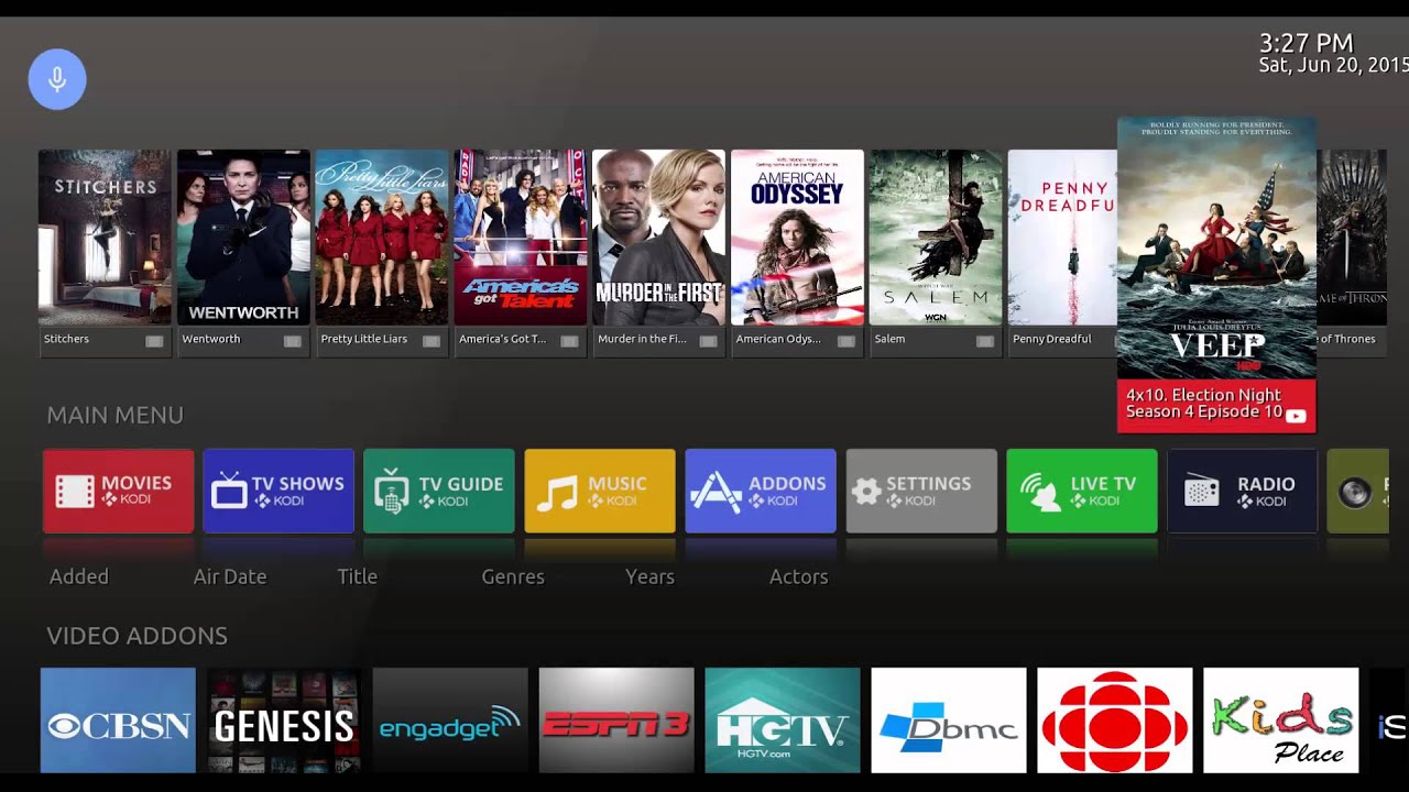 android tv skin for kodi - YouTube