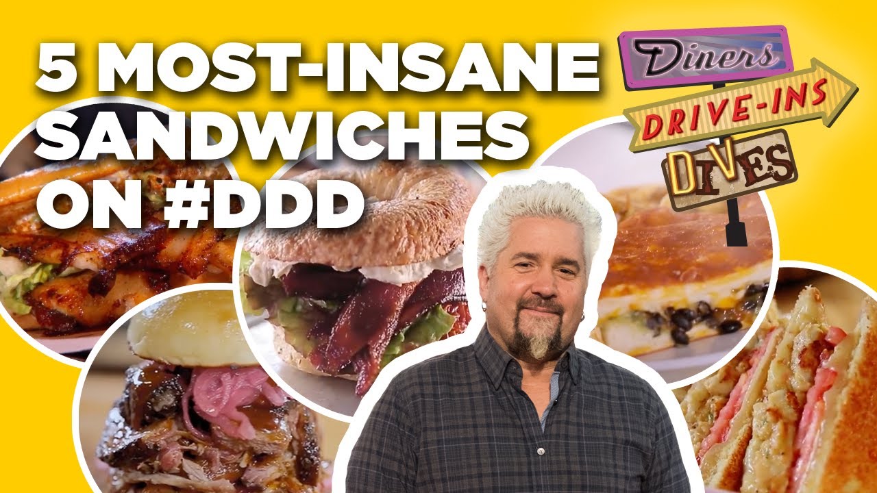 Top 5 Craziest Sandwiches Guy Fieri Has Eaten on Diners, Drive-Ins and Dives | Food Network