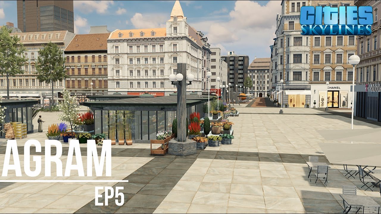 Cities Skylines - Agram - Pedestrian area - "Špica" - Episode 05