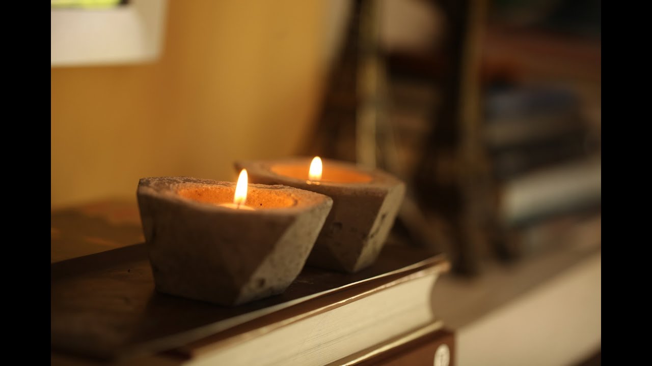 DIY Cement Candle Holders | Kin Community - YouTube