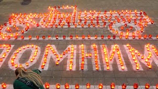 Огненную картину войны выложили из свечей на главной площади в Туапсе