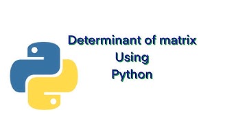 Determinant of matrix using python